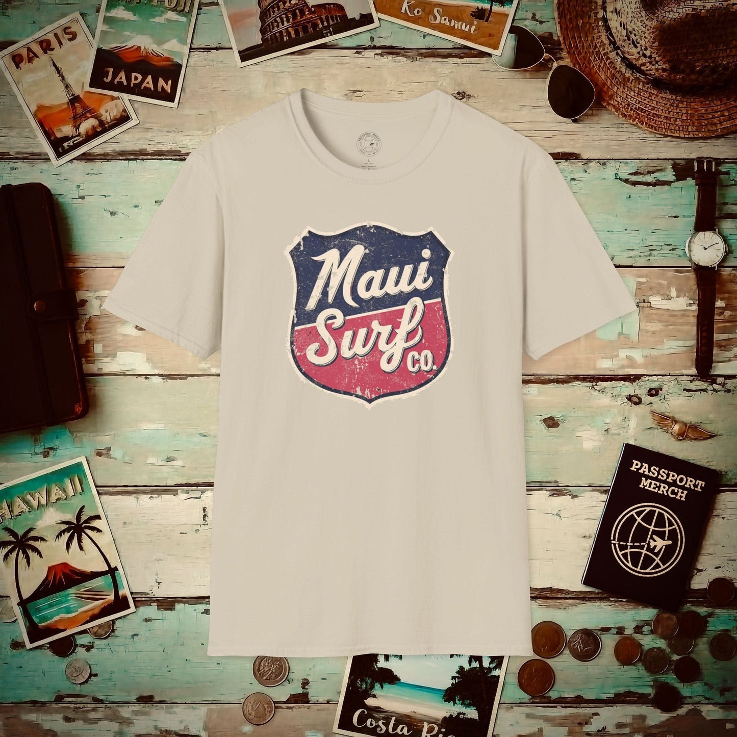 Vintage Maui Surf Co. Shield Hawaii T-Shirt Sand / S