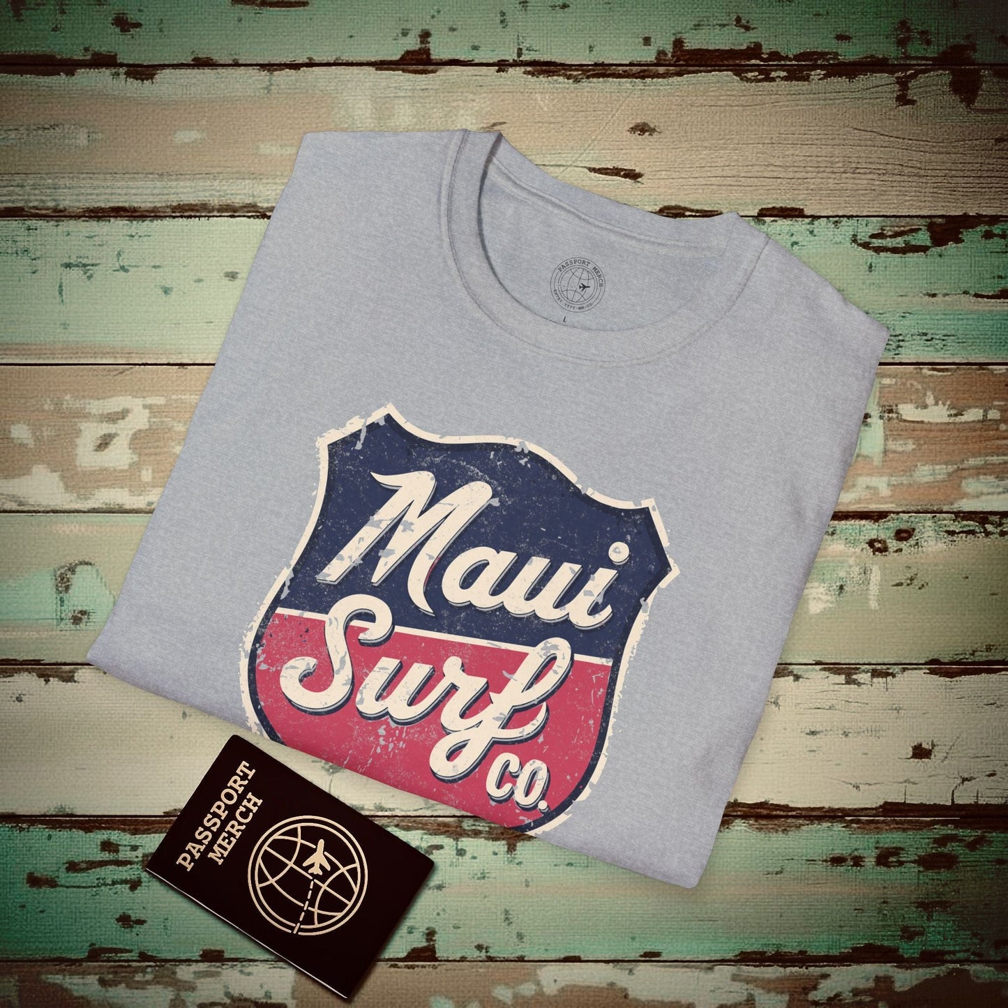 Vintage Maui Surf Co. Shield Hawaii T-Shirt Sport Grey / S