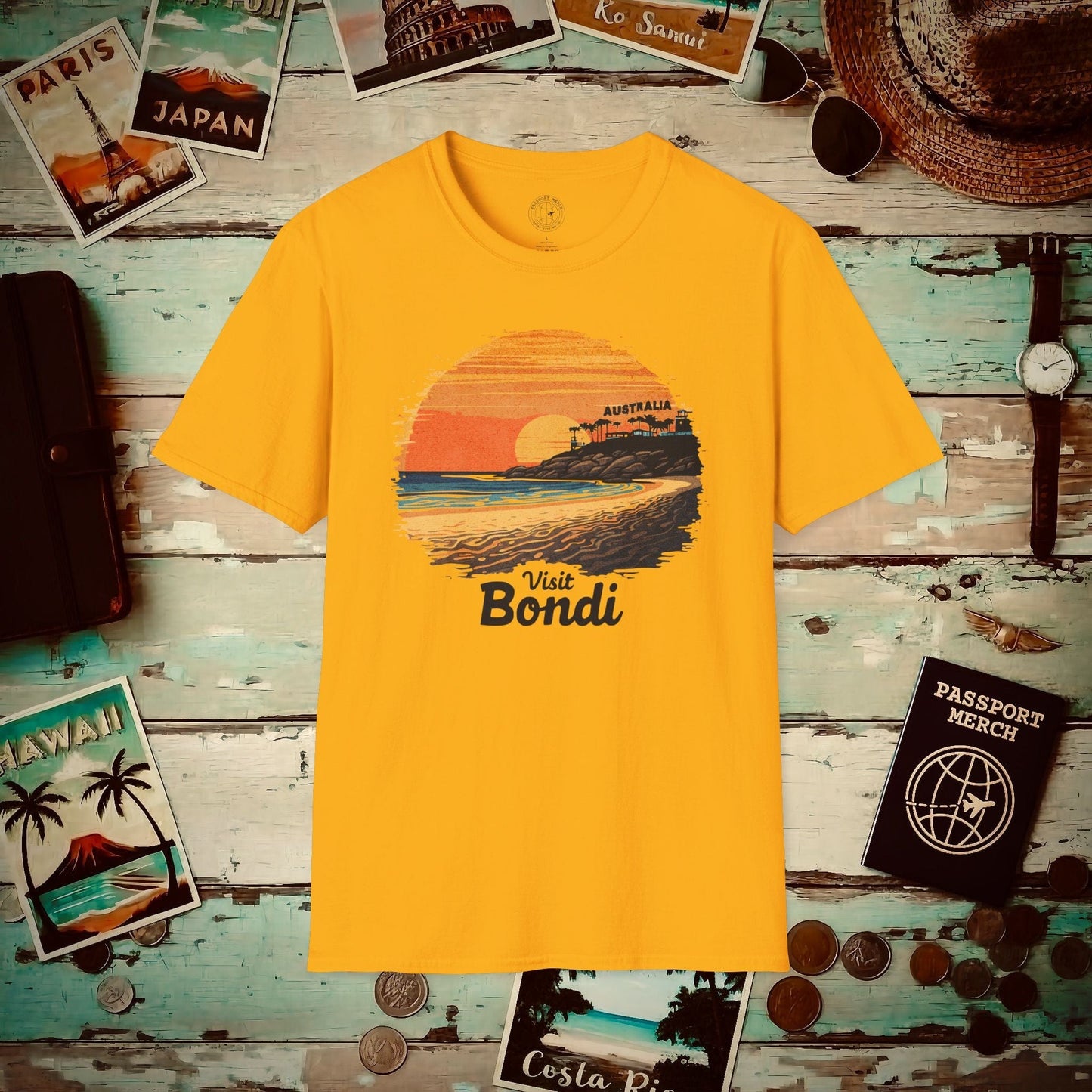 Visit Bondi Beach, Australia T-Shirt Gold / S