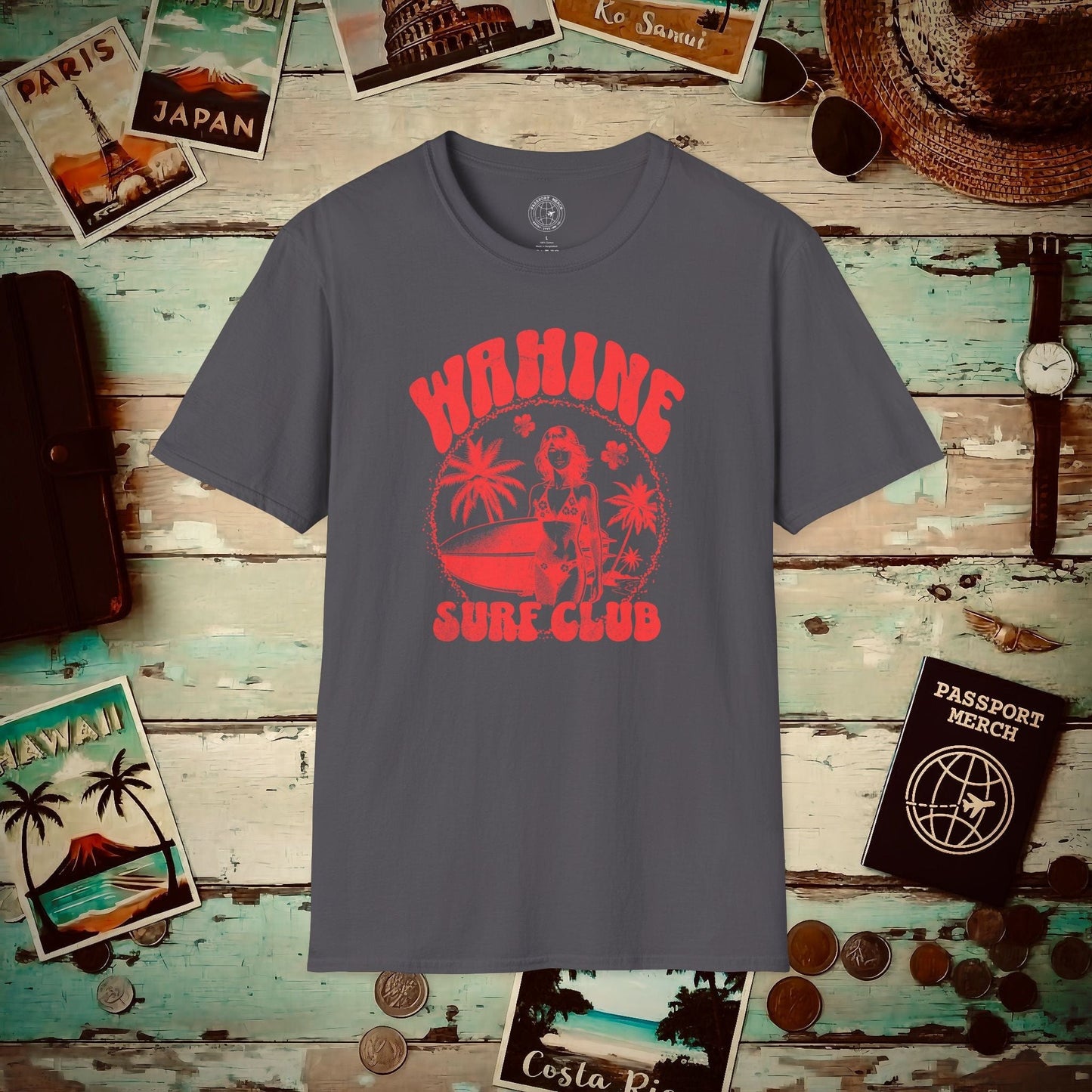 Wahine Surf Club, Hawaii T-Shirt Charcoal / S
