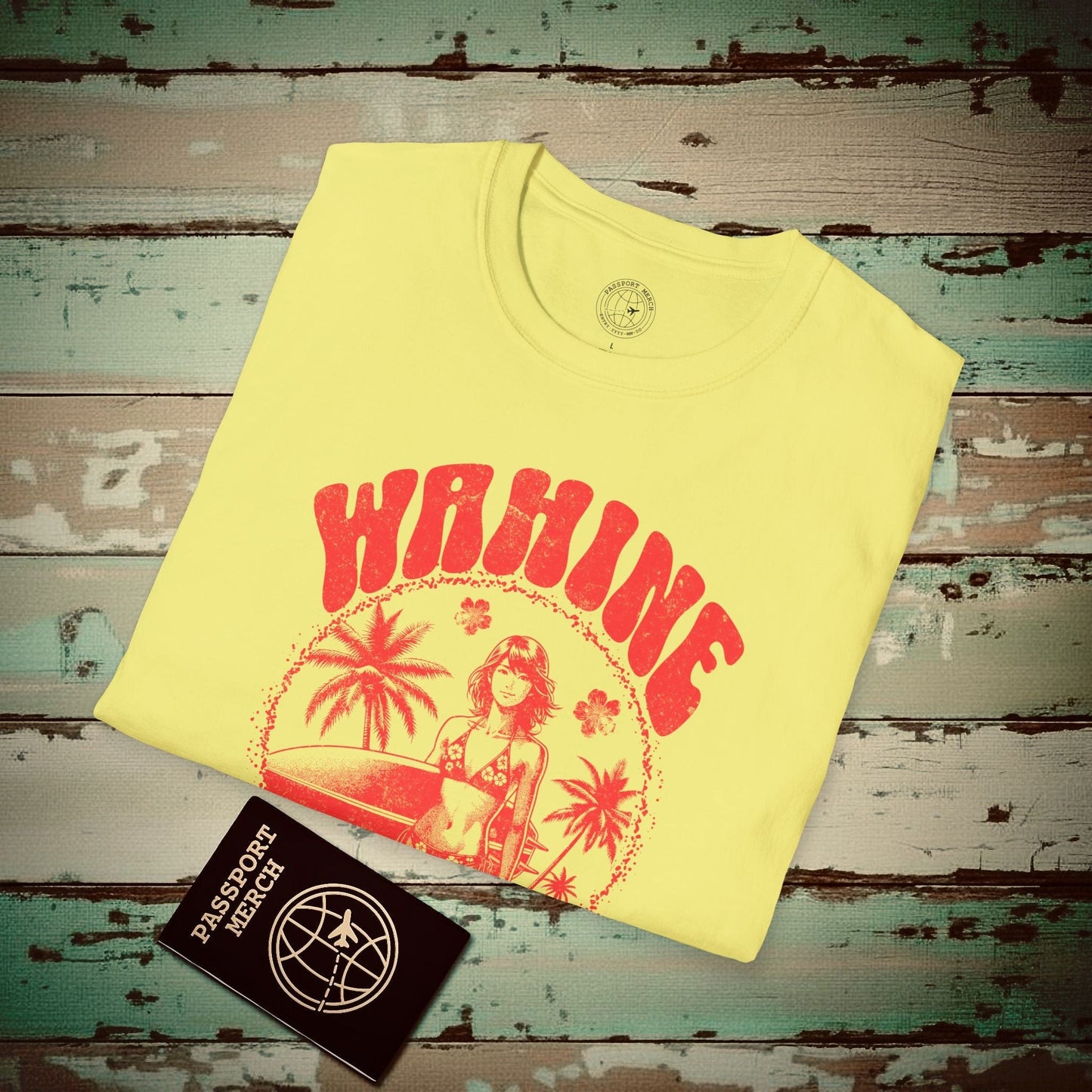 Wahine Surf Club, Hawaii T-Shirt Cornsilk / S