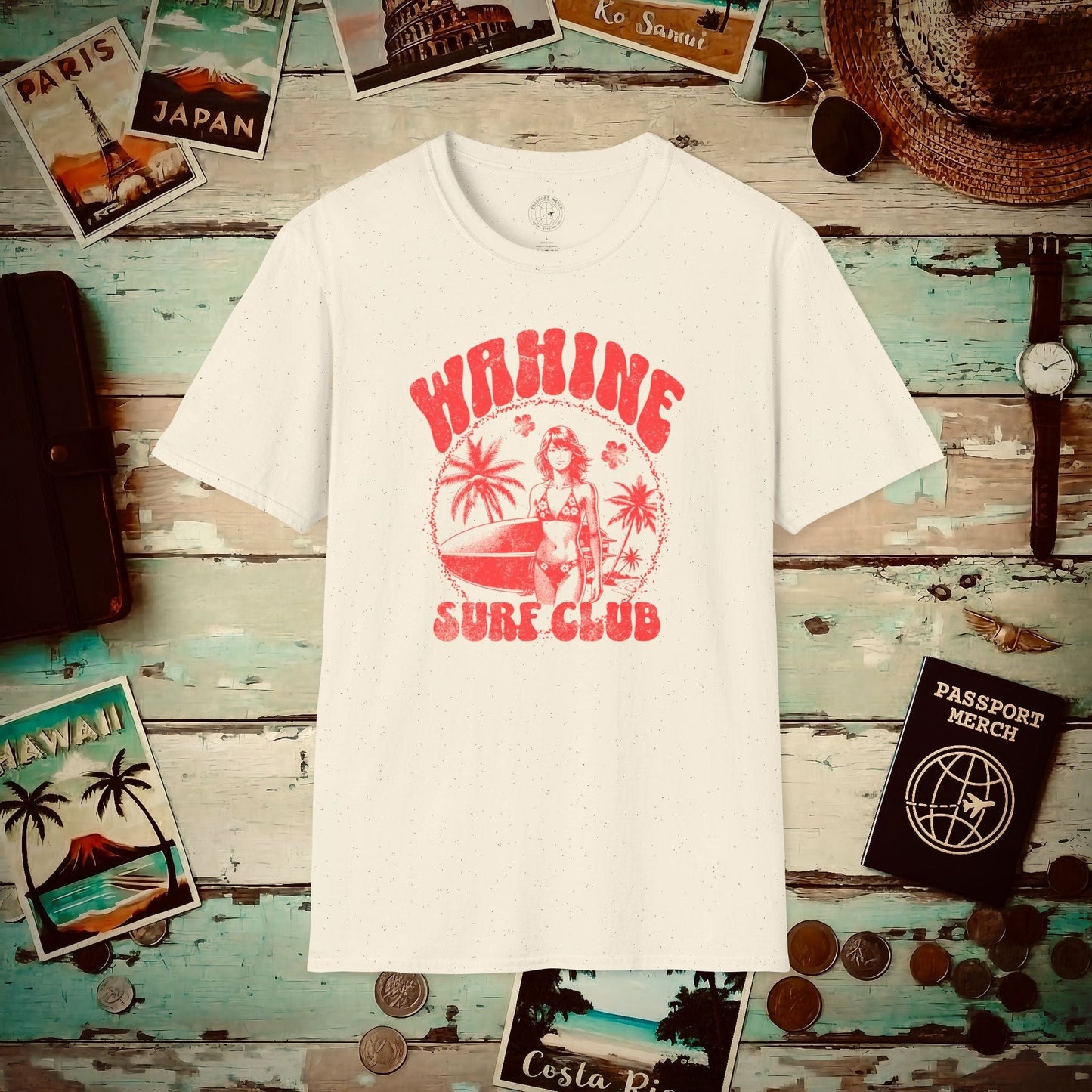 Wahine Surf Club, Hawaii T-Shirt Natural / S