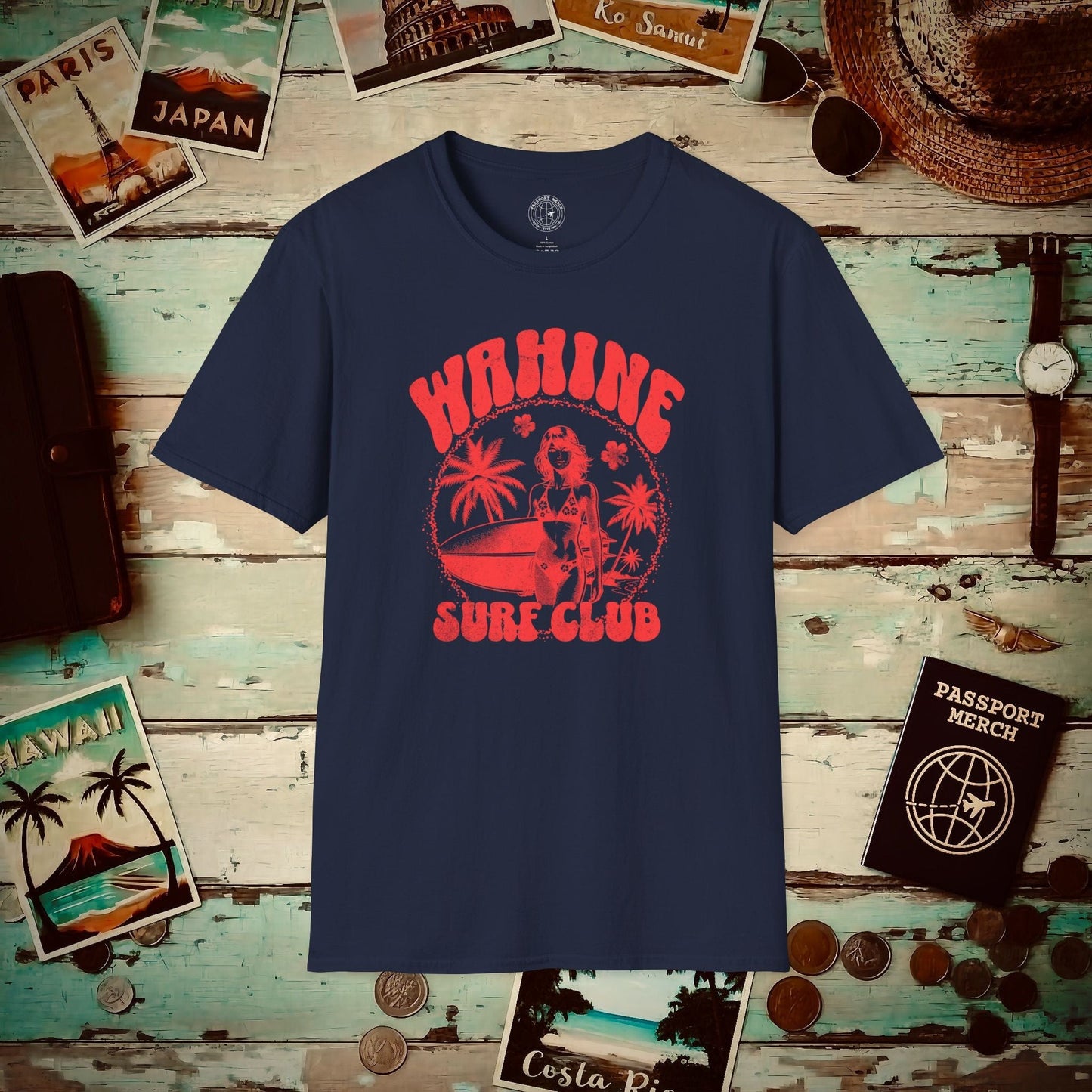 Wahine Surf Club, Hawaii T-Shirt Navy / S