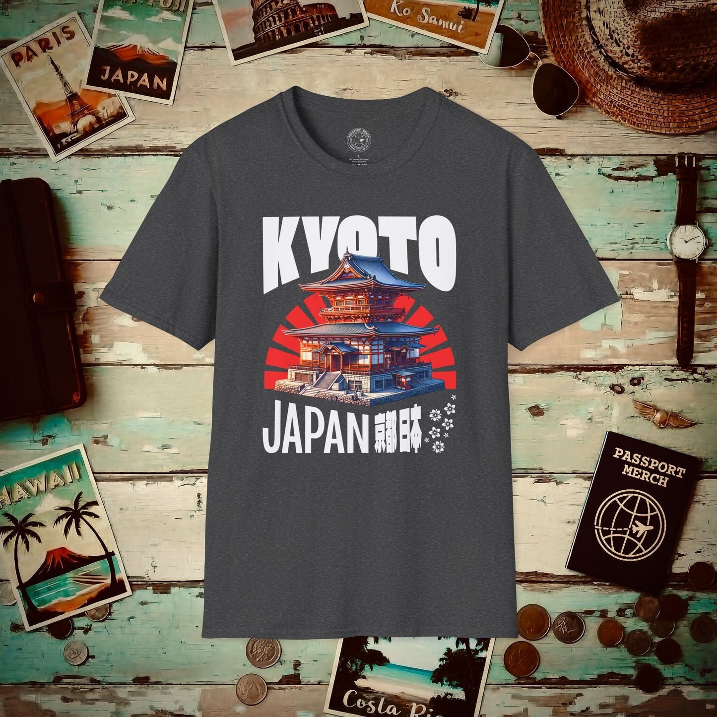 Wander Kyoto Japan Temple T-Shirt Dark Heather / S
