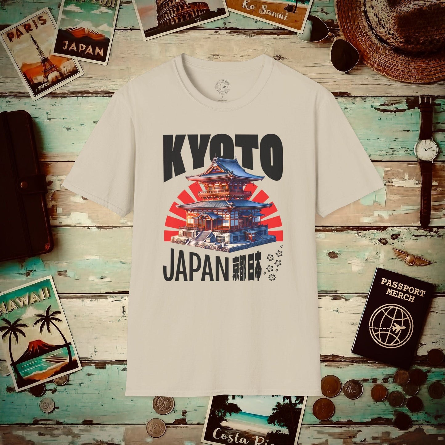 Wander Kyoto Japan Temple T-Shirt Sand / S
