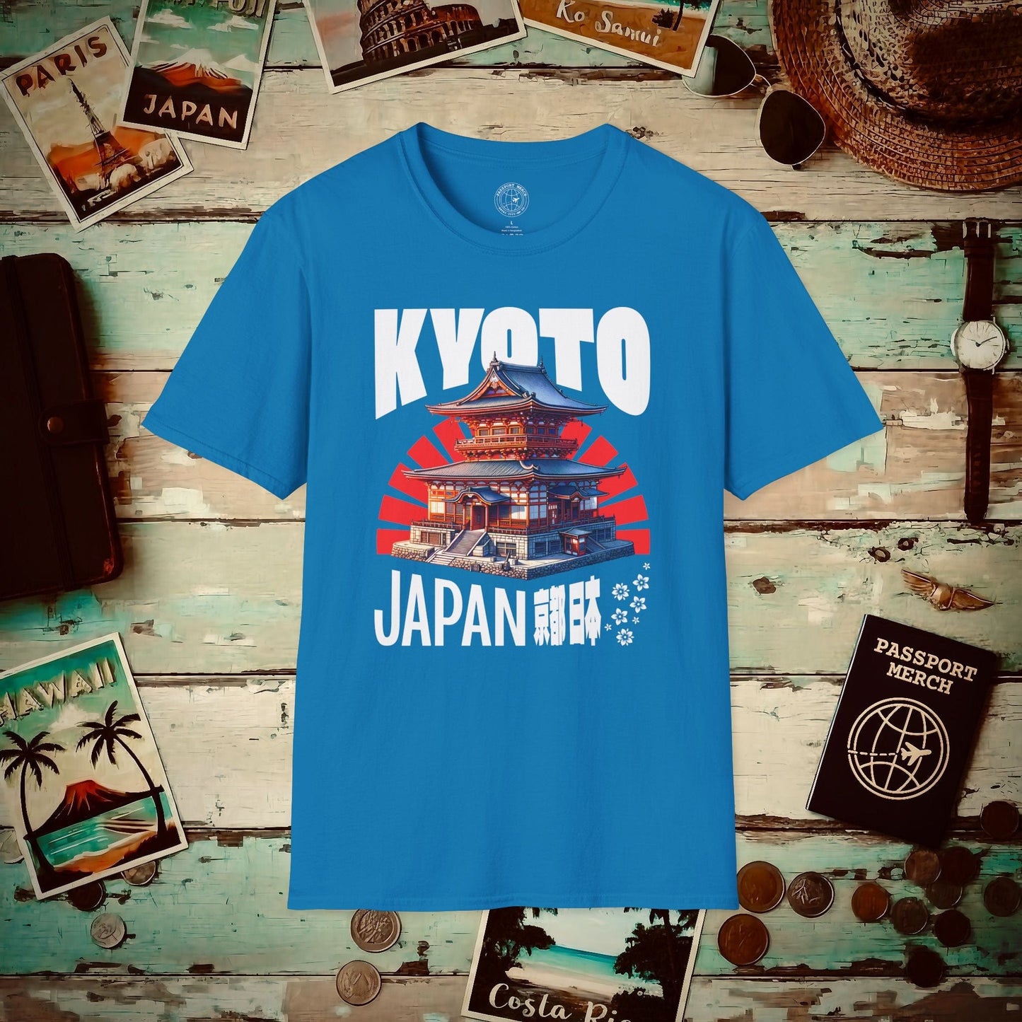 Wander Kyoto Japan Temple T-Shirt Sapphire / S