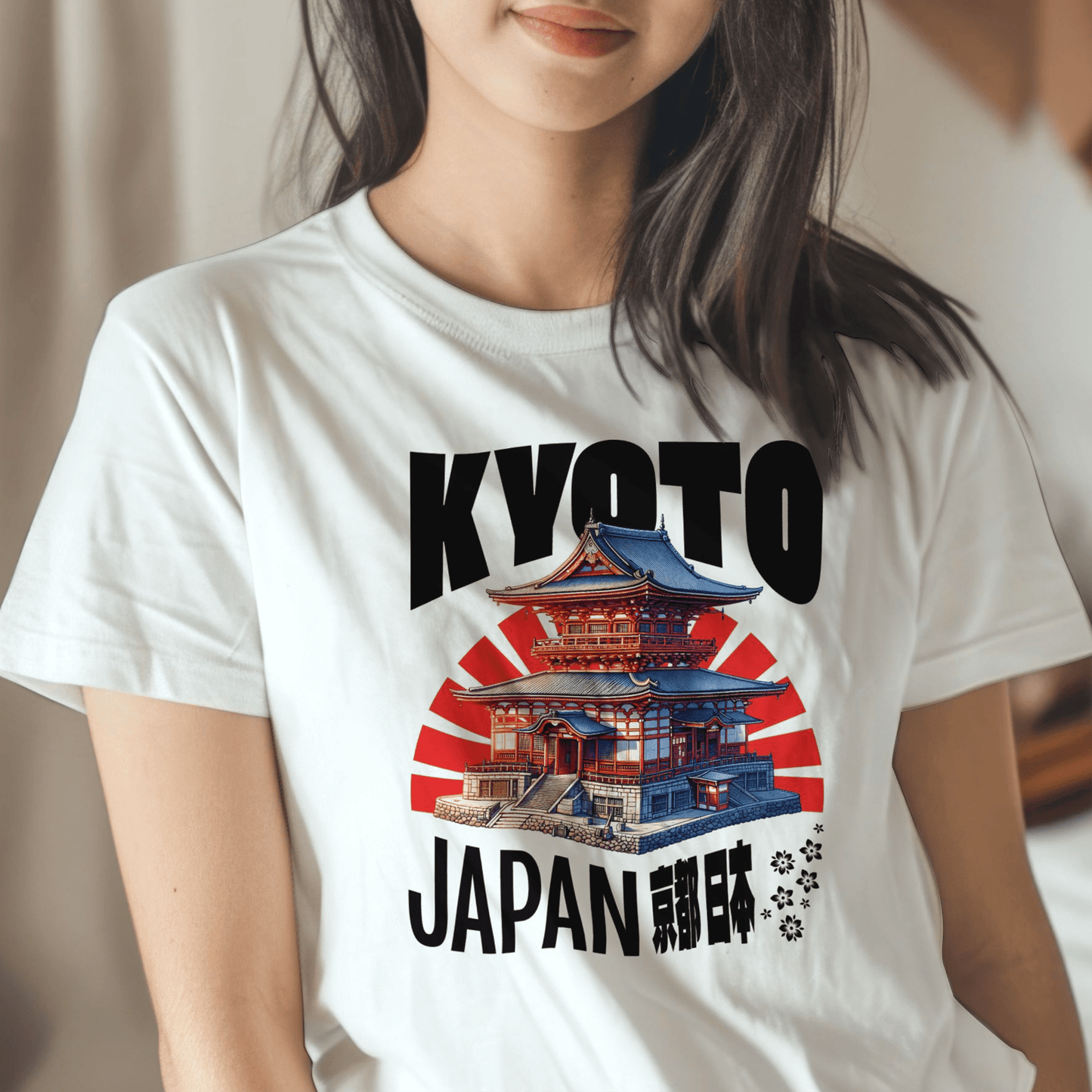 Wander Kyoto Japan Temple T-Shirt White / S