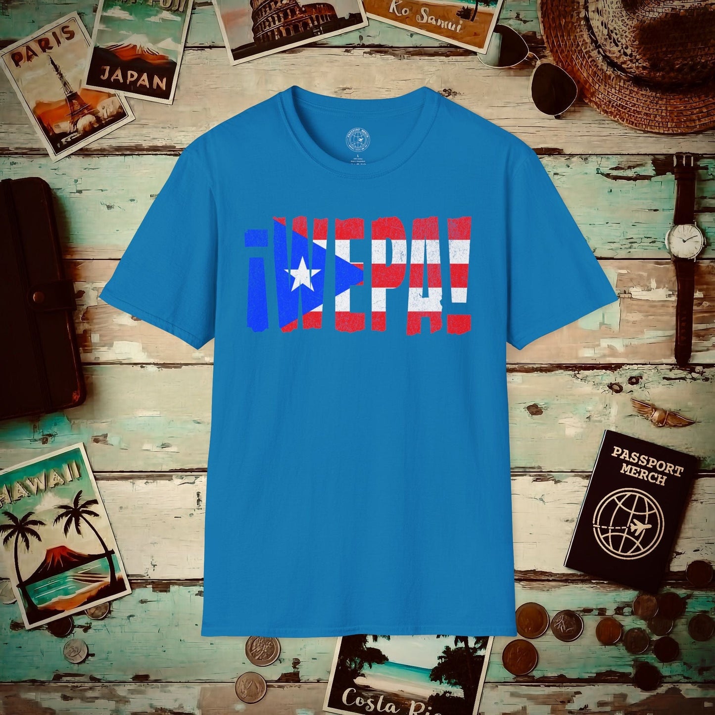 Wepa Puerto Rico Letter Flag T-Shirt Sapphire / S