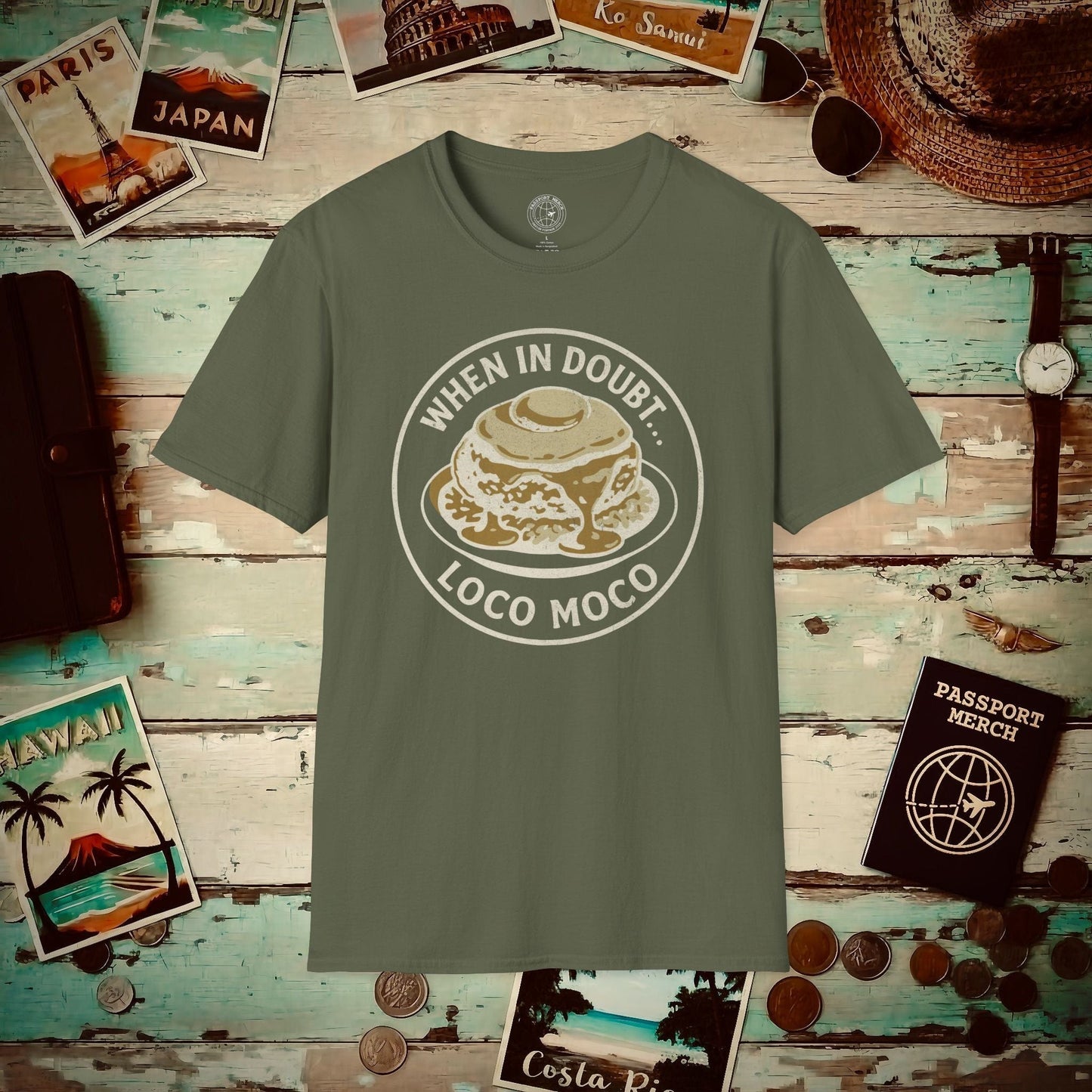 When in doubt... Loco Moco, Hawaii T-Shirt Military Green / S