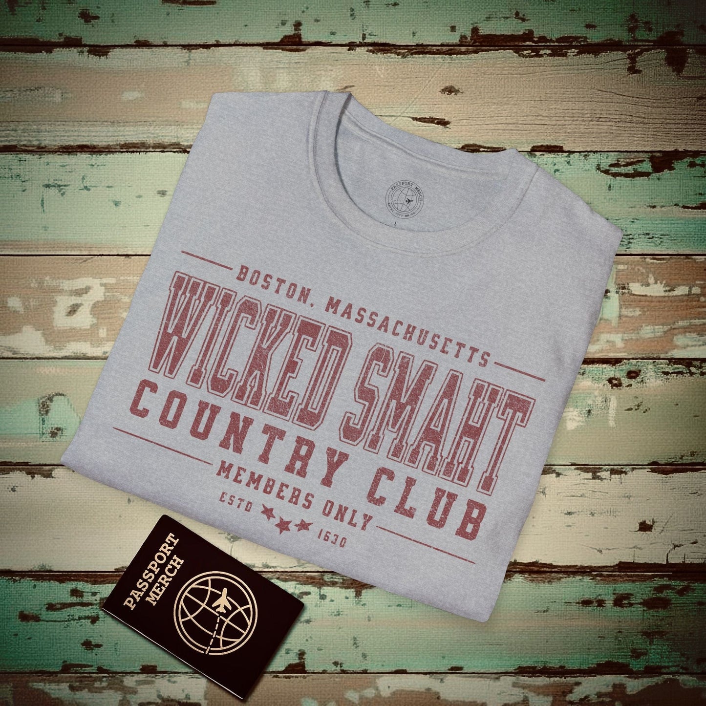 Wicked Smaht Country Club, Boston, Massachussets T-Shirt Sport Grey / S