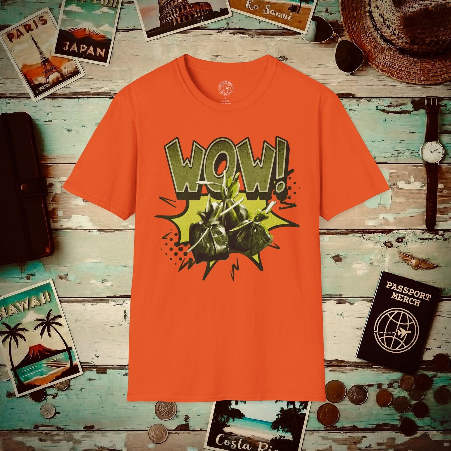Wow Lau Lau, Hawaii T-Shirt Orange / S