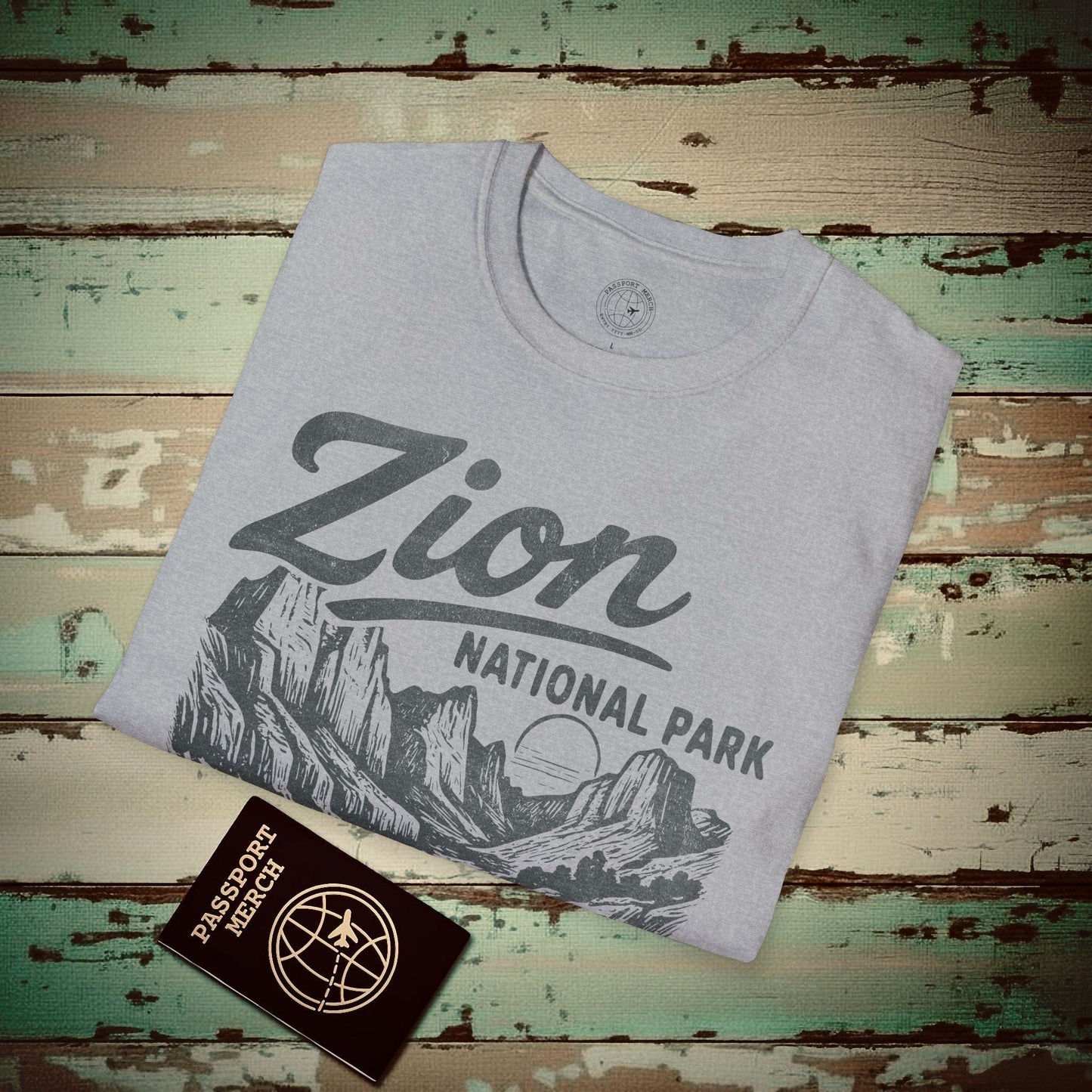 Zion National Park Vintage Monochrome, Utah T-Shirt Sport Grey / S