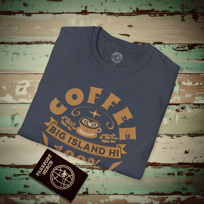 100 Percent Kona Coffee Hawaii T-Shirt Heather Navy / S