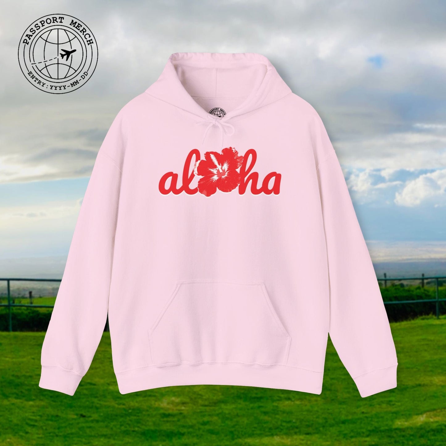 Valentine's Red Aloha Hibiscus, Hawaii Hoodie