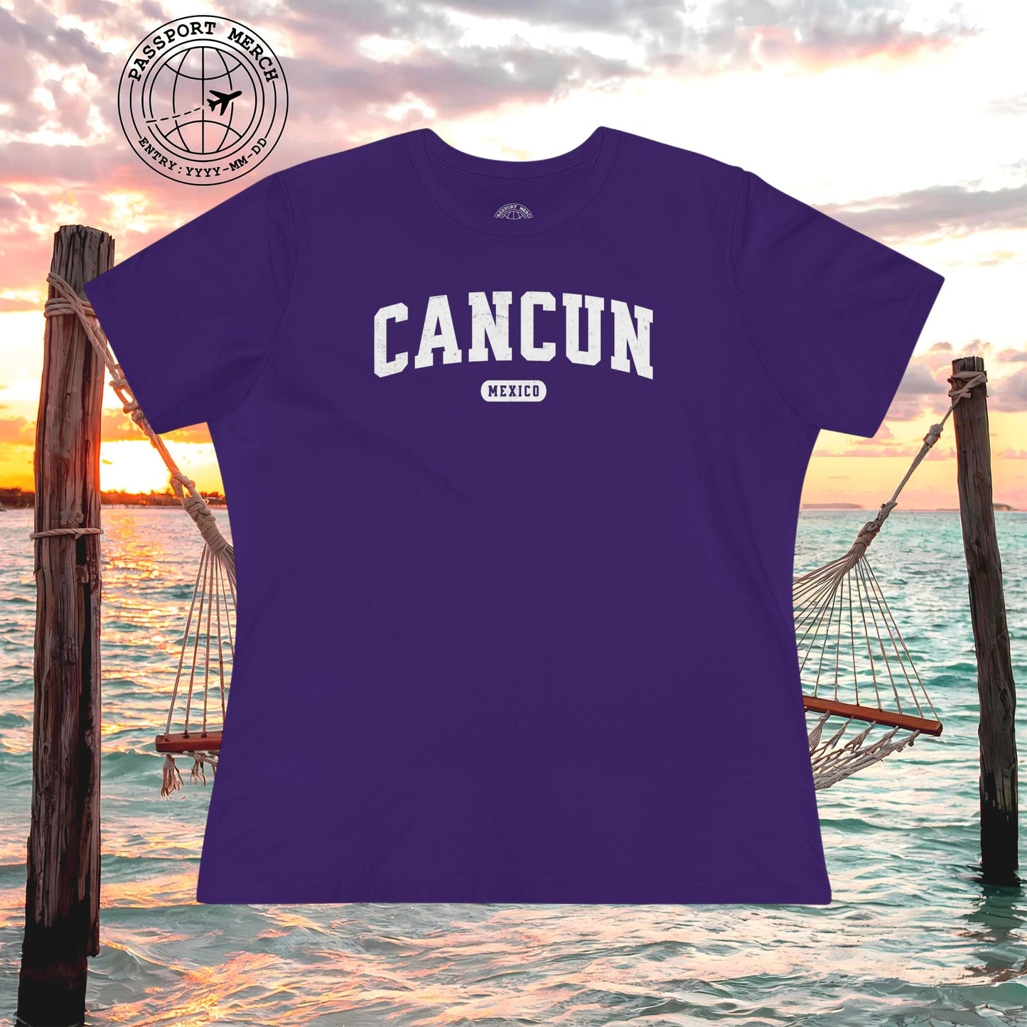 Classic Athletic (Bucket List Edition), Cancun, Mexico, Womens Fit T-Shirt