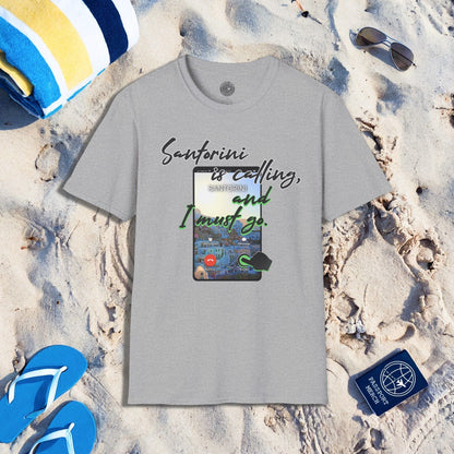 Santorini is calling, and I must go Greece T-Shirt