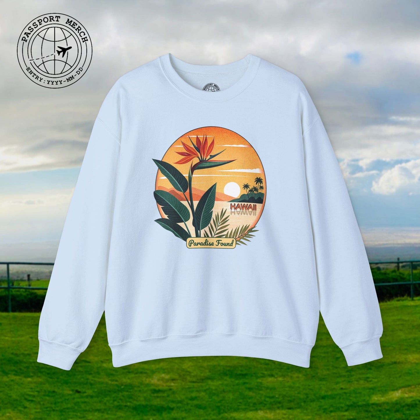 Retro (Bird of) Paradise Found, Hawaii Crewneck