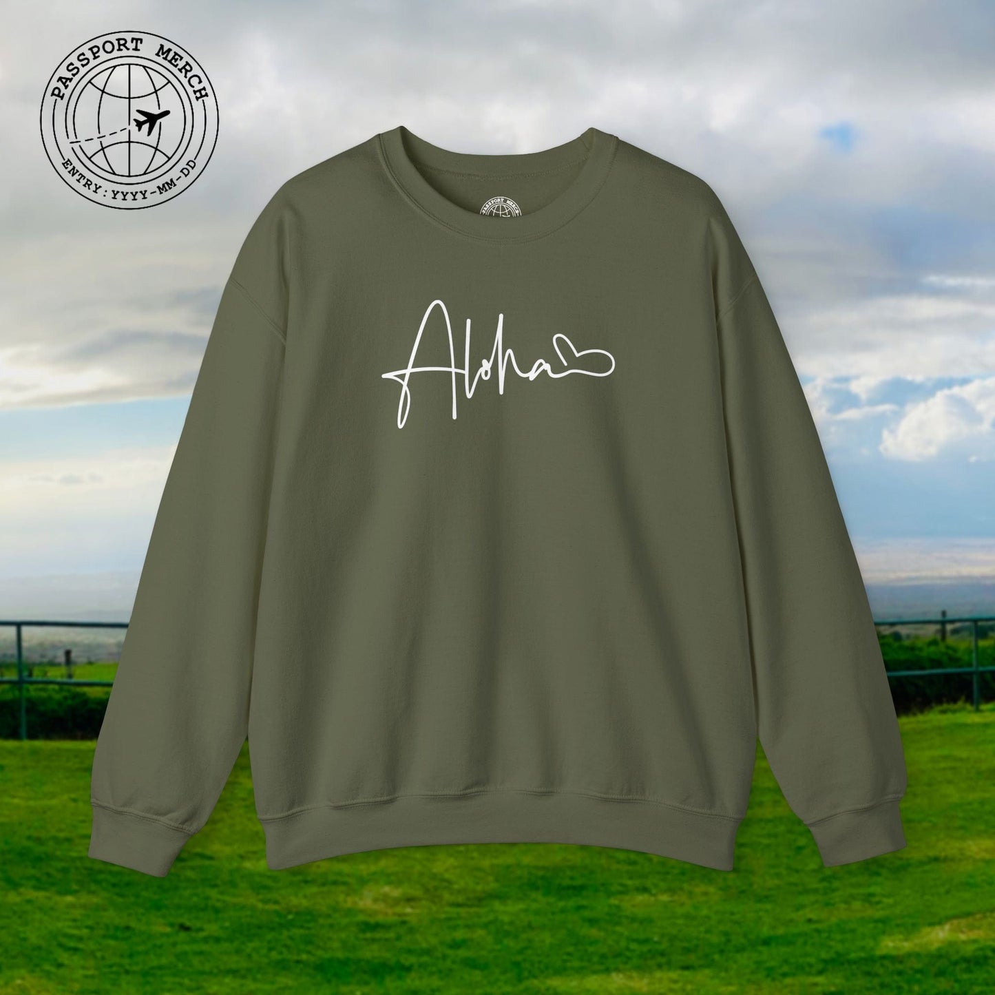 Aloha Heart Signature, Hawaii Crewneck