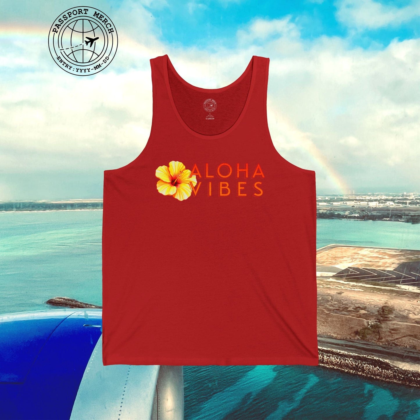 Sun-Kissed Hibiscus Aloha Vibes, Hawaii Tank Top