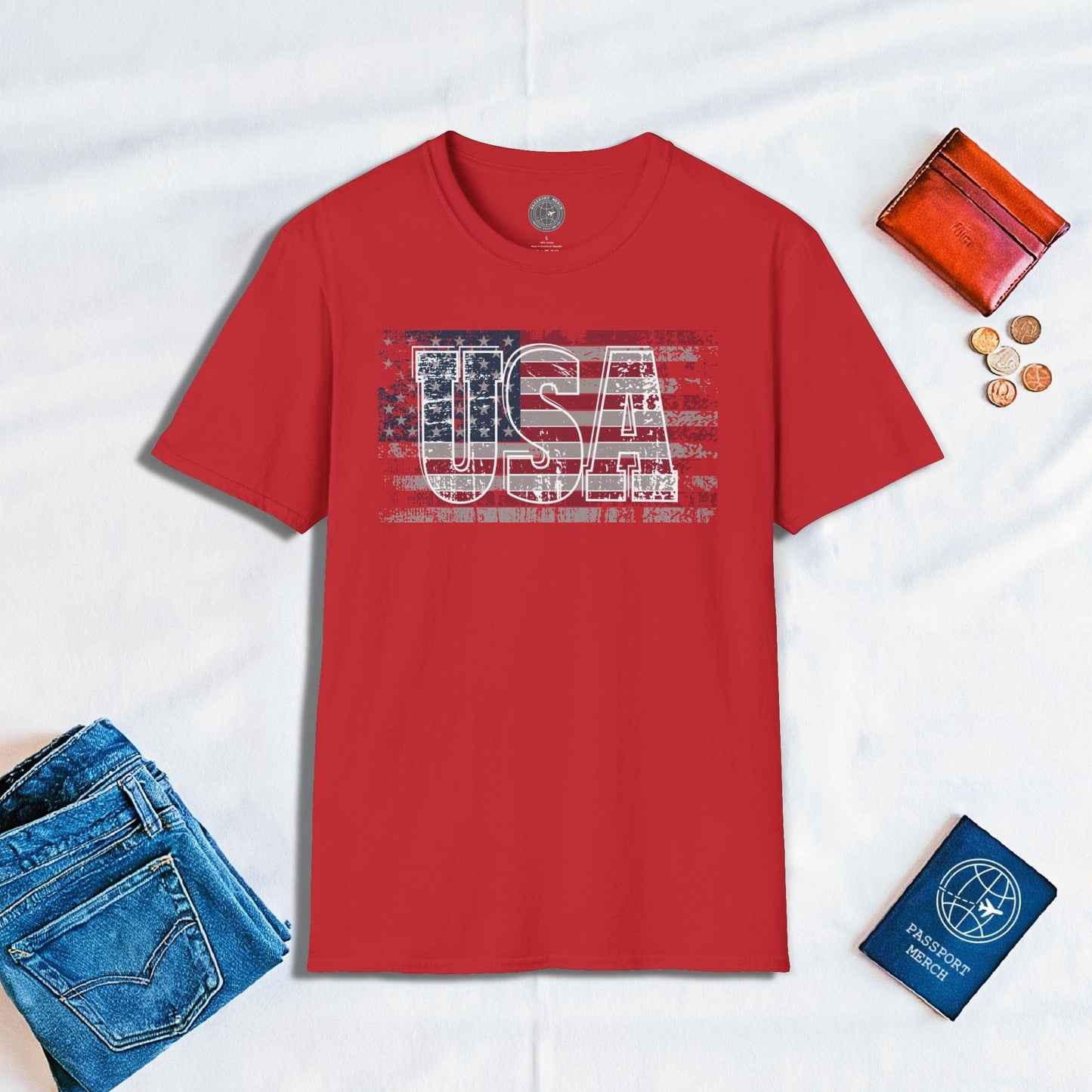 Vintage American Flag Patriotism USA T-Shirt