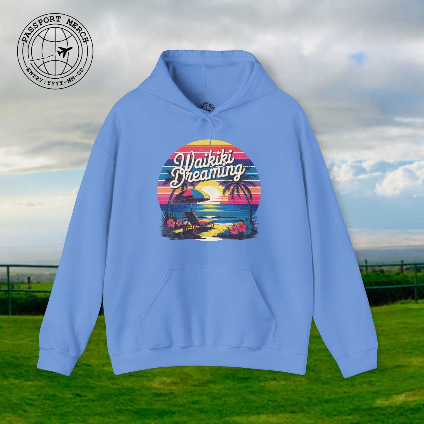 Retro Waikiki Dreaming, Hawaii Hoodie