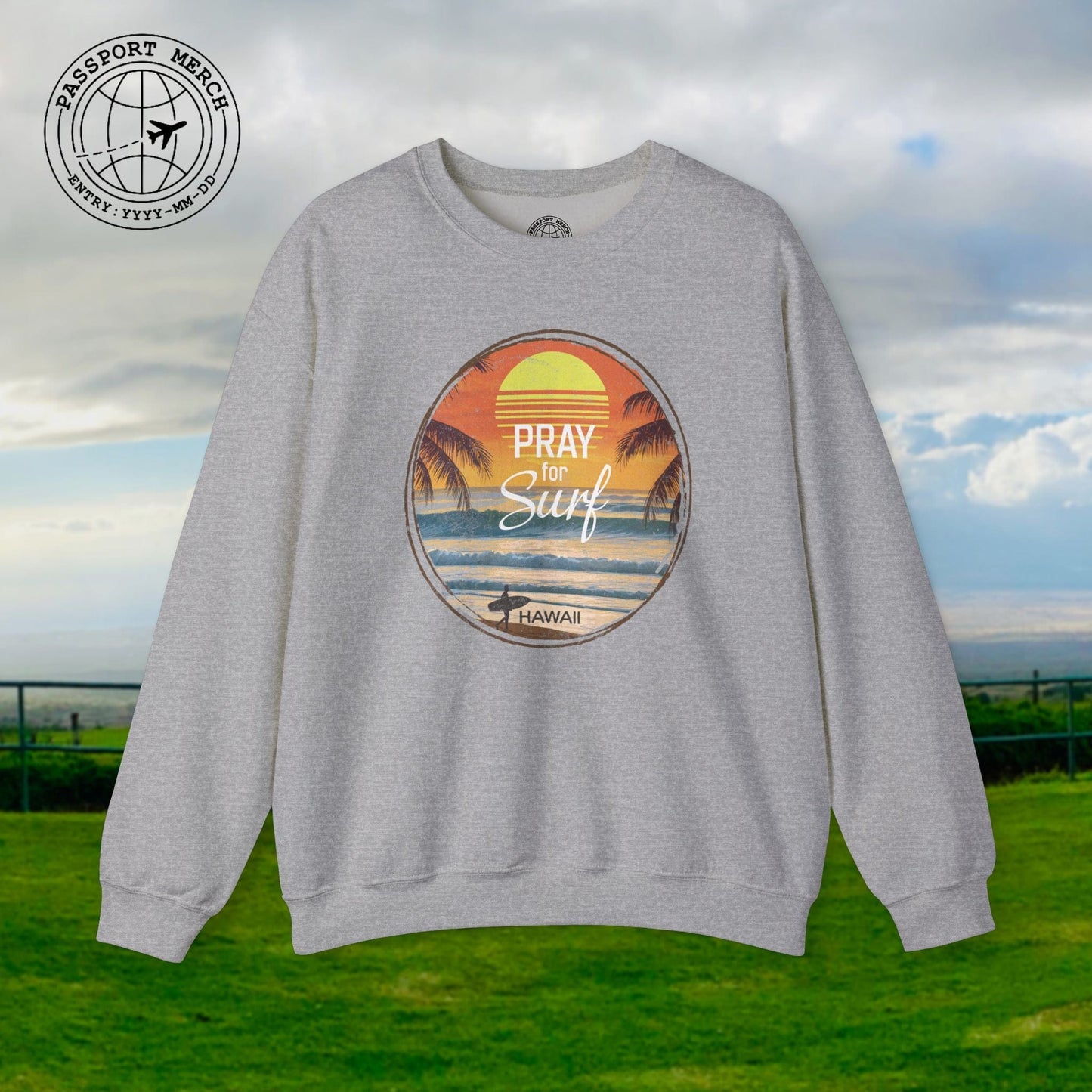 Pray for Surf Hawaii, Crewneck