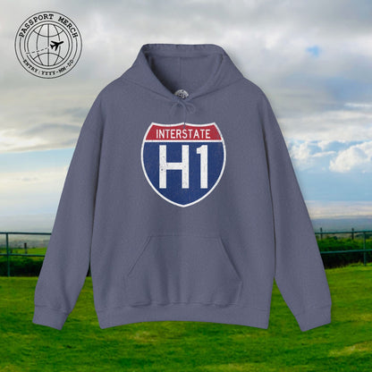 Signs of Wanderlust, Interstate H1, Hawaii Hoodie