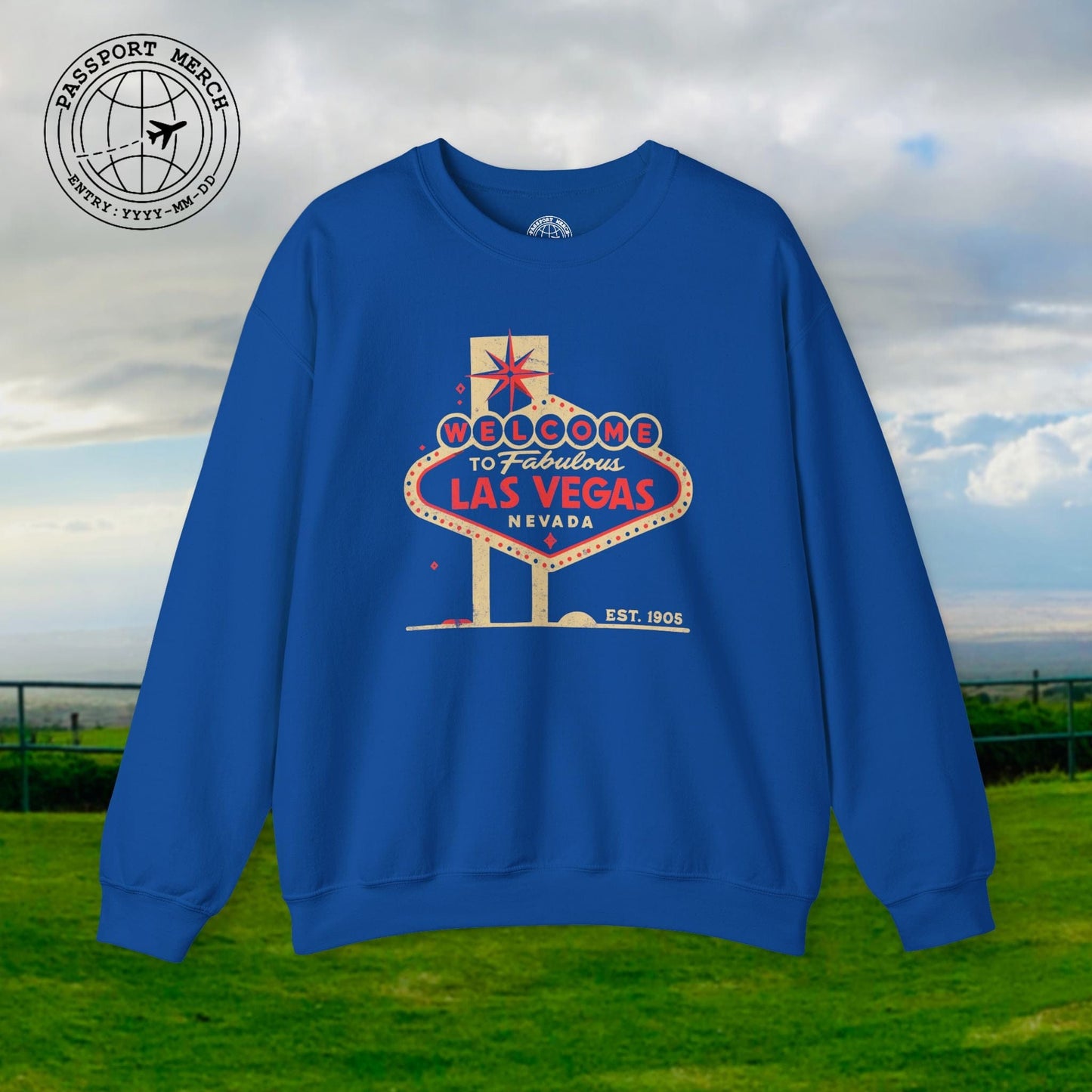 Signs of Wanderlust, Welcome to Las Vegas, Nevada Crewneck