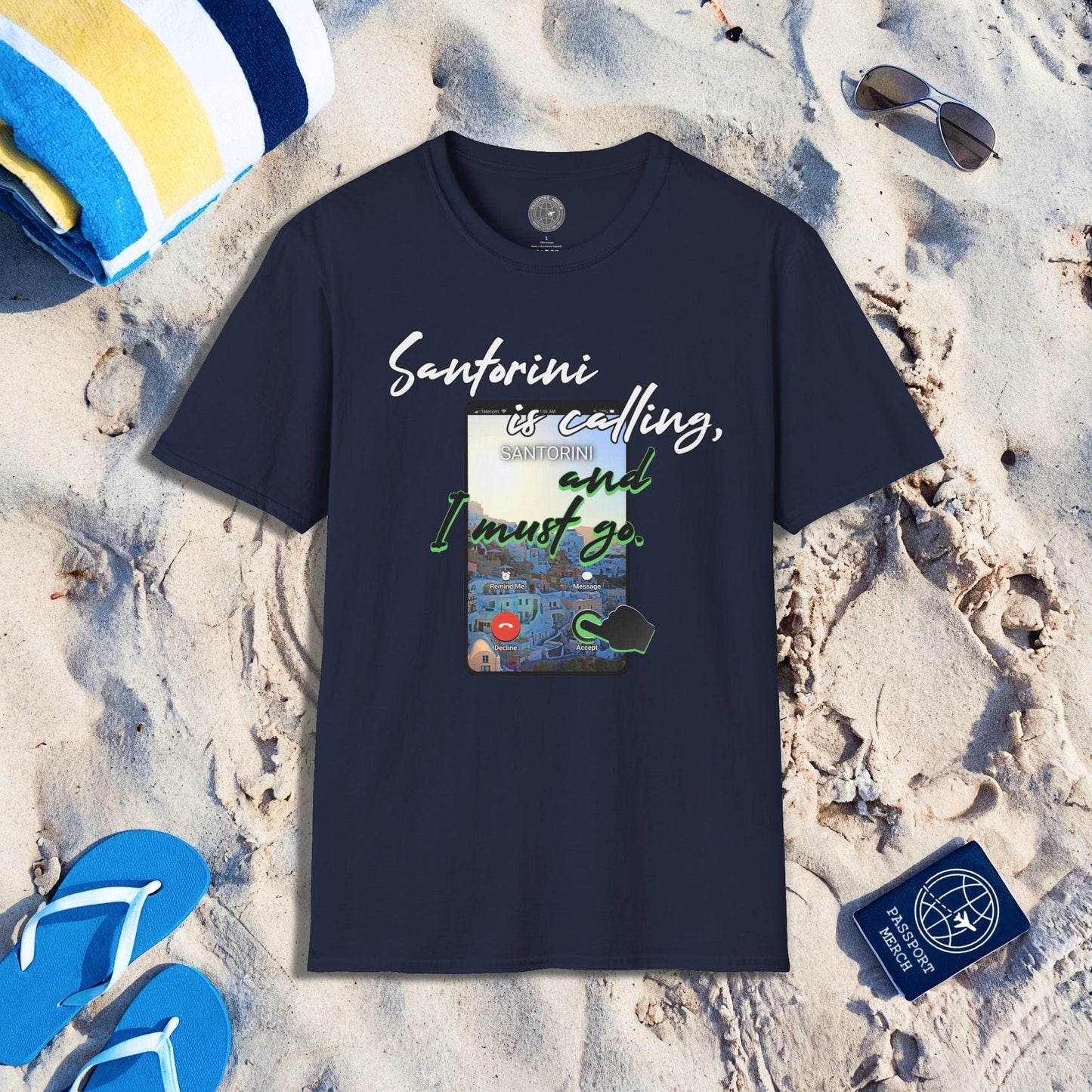 Santorini is calling, and I must go Greece T-Shirt