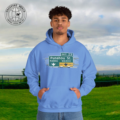 Signs of Wanderlust, Waikiki, Exit Only, Hawaii Hoodie