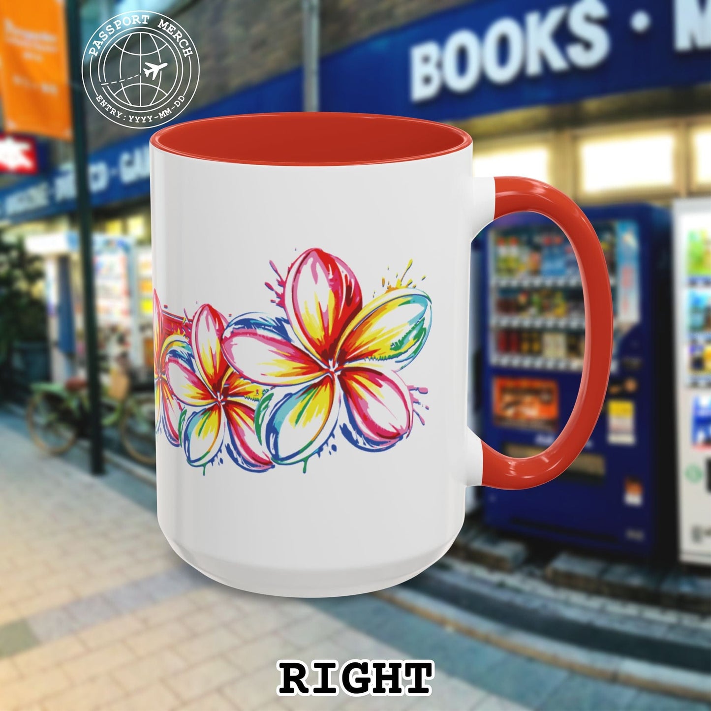 Neon Art Plumeria Rainbow, Hawaii 15oz Mug