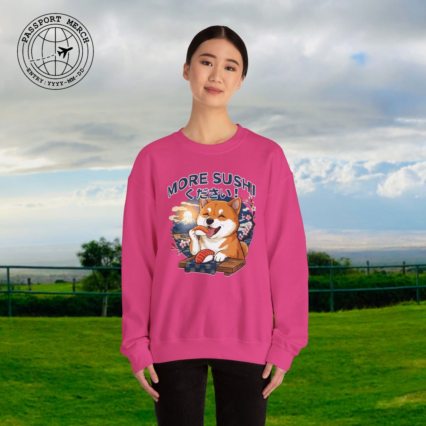 Shiba Inu, More Sushi Please! Japan Crewneck