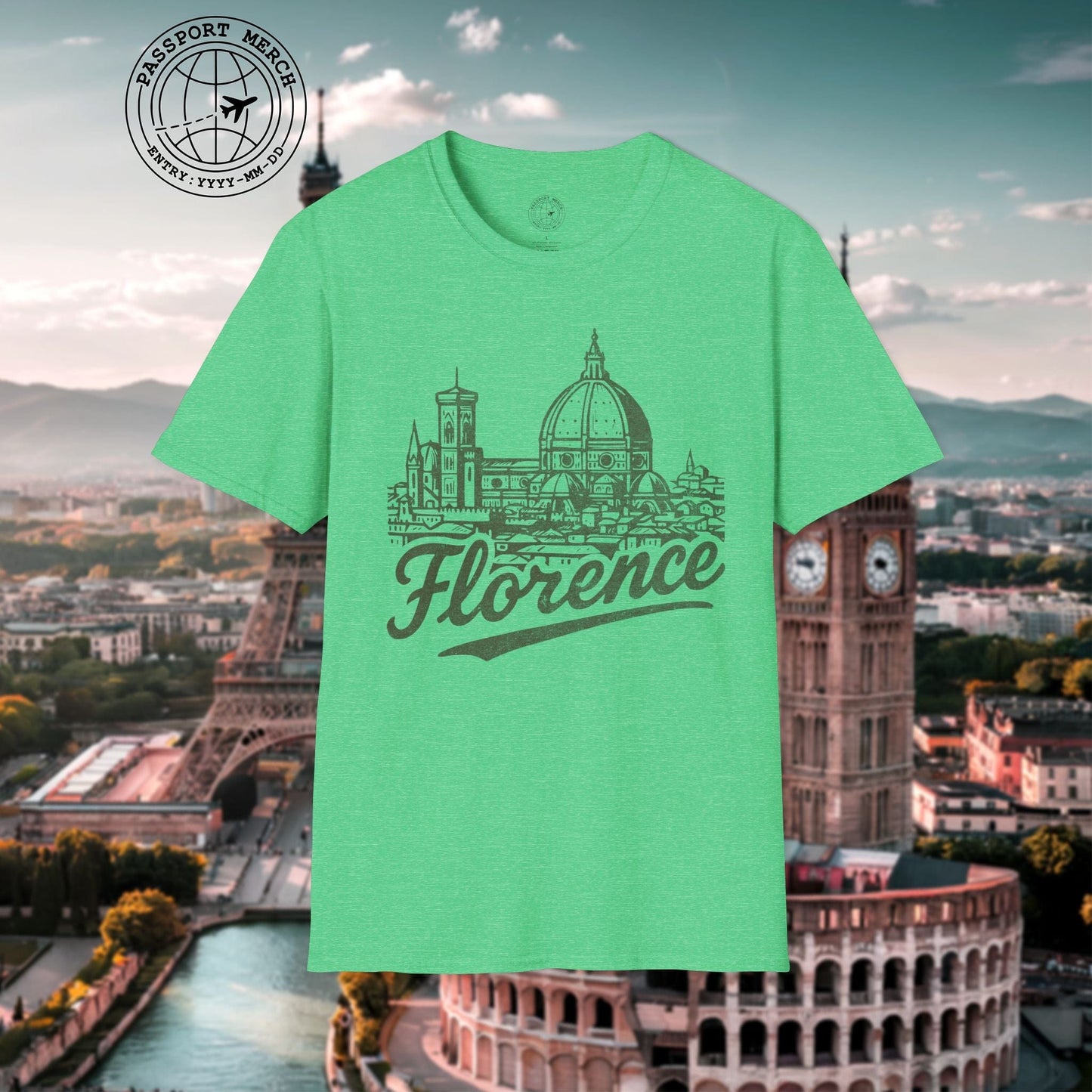 Monochrome Dreams of Florence, Italy T-Shirt
