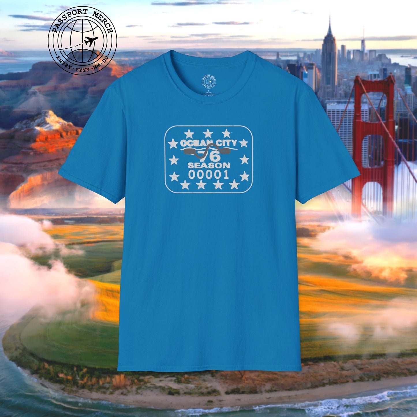 Vintage Ocean City 1976 Beach Tag, New Jersey T-Shirt