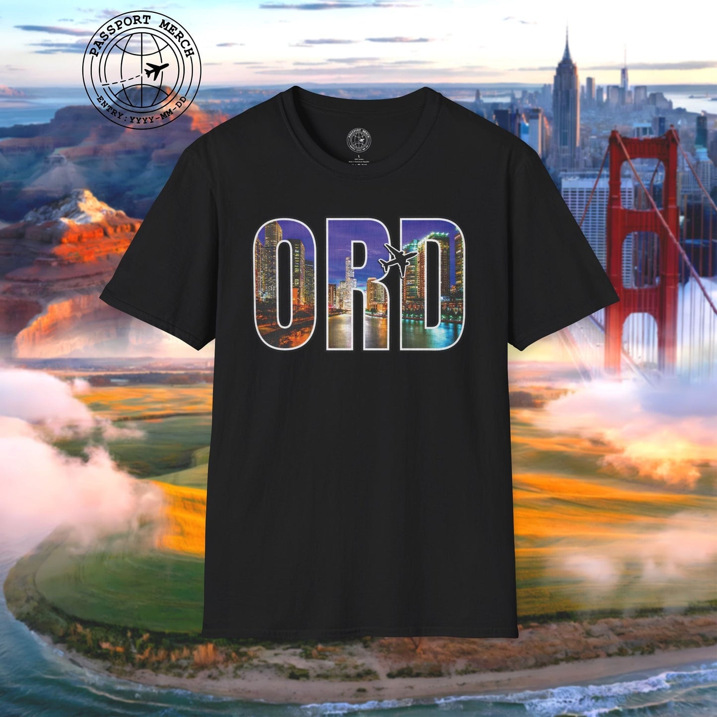 Airport Window Chicago Illinois ORD T-Shirt