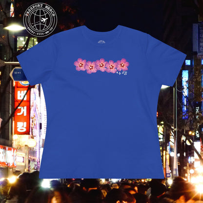Five Pink Mugunghwa, Korea, Womens Fit T-Shirt
