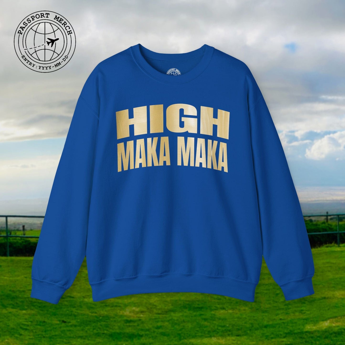 Bullion Gold High Maka Maka, Hawaii Crewneck