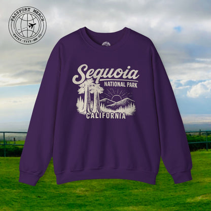 Sequoia National Park Vintage Monochrome, California Crewneck