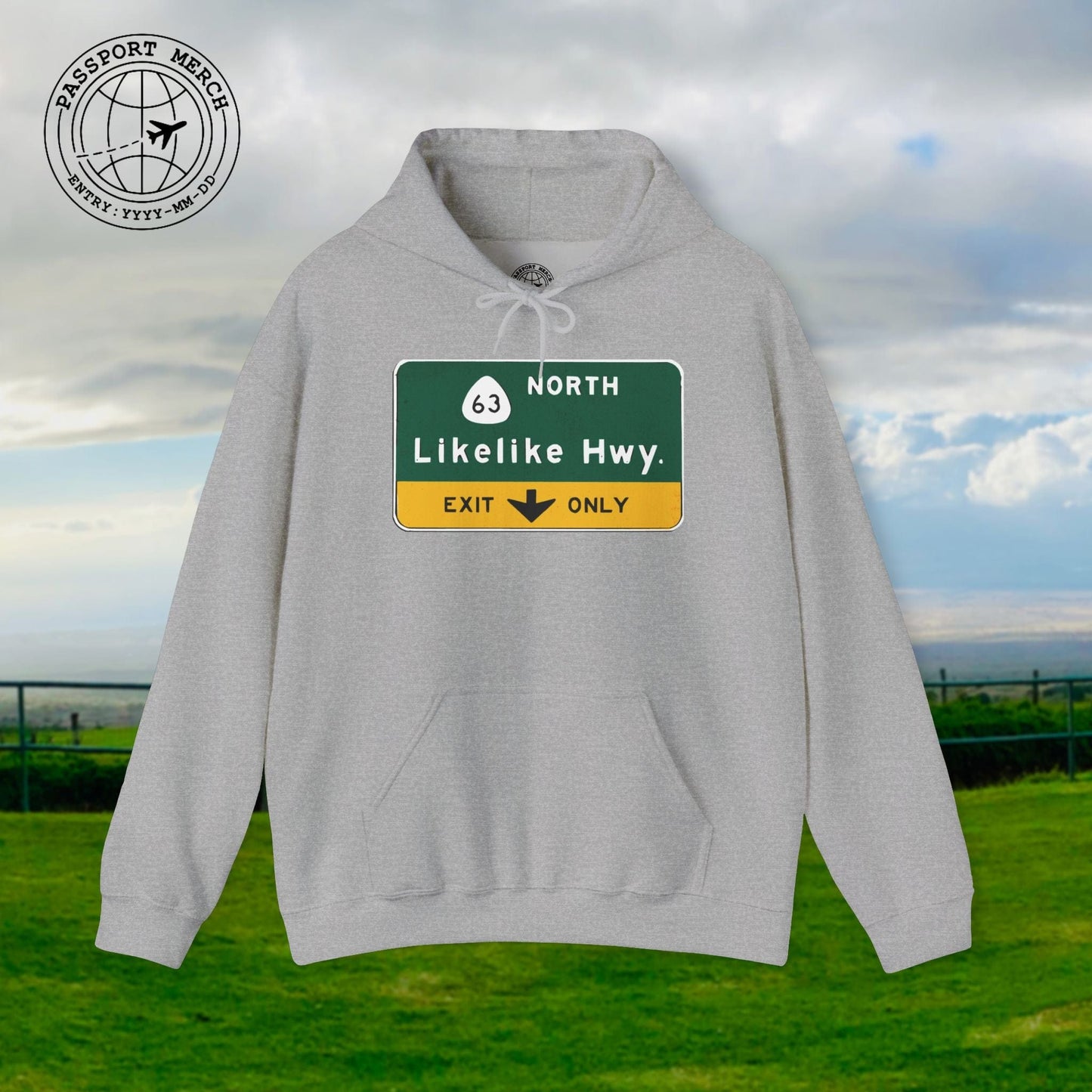 Signs of Wanderlust, Likelike Highway, Exit Only, Hawaii Hoodie