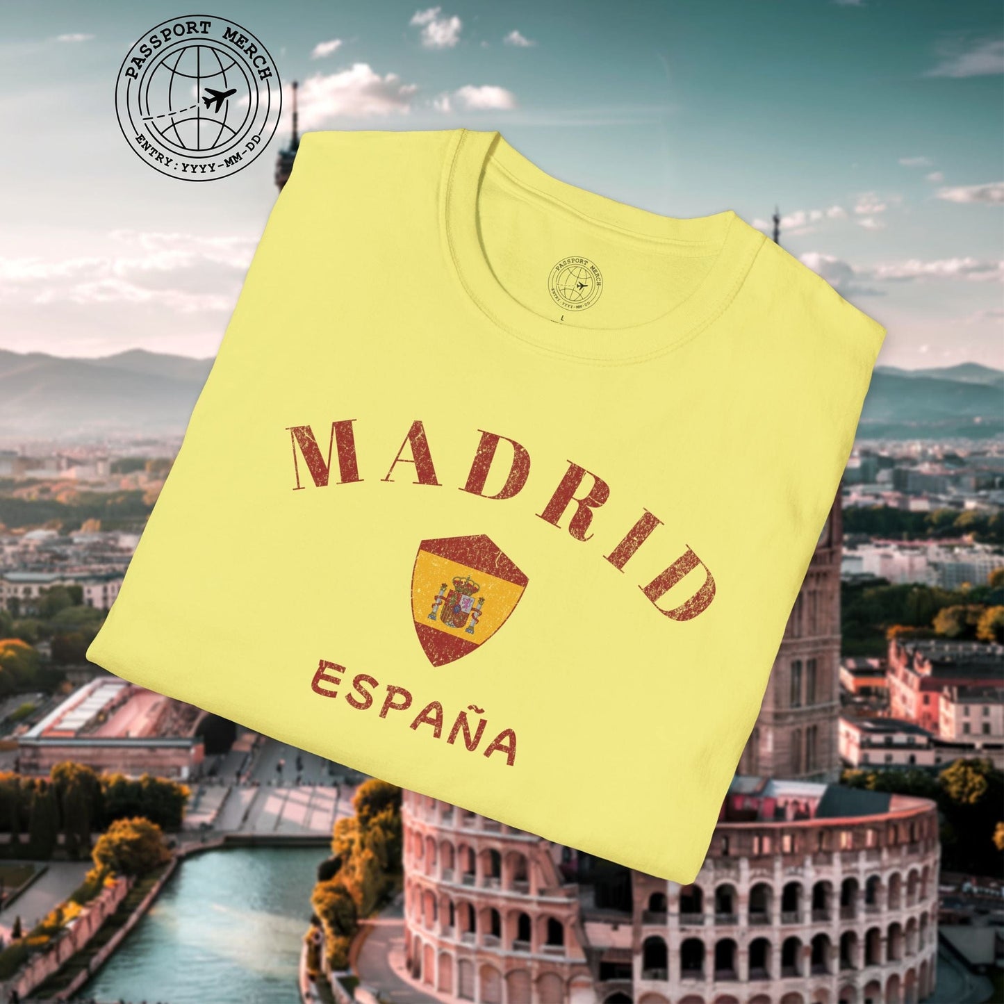 Madrid with Coat of Arms Spain T-Shirt