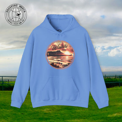 Vintage Nostalgia, Waikiki, Hawaii Hoodie