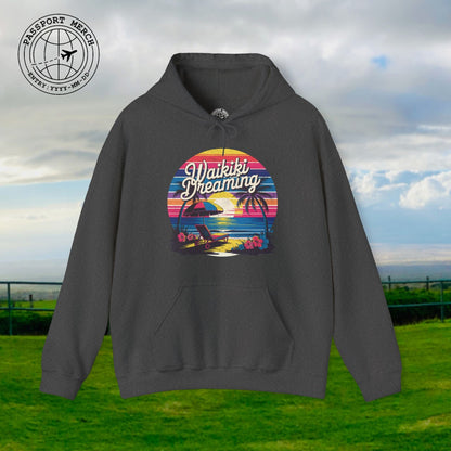 Retro Waikiki Dreaming, Hawaii Hoodie