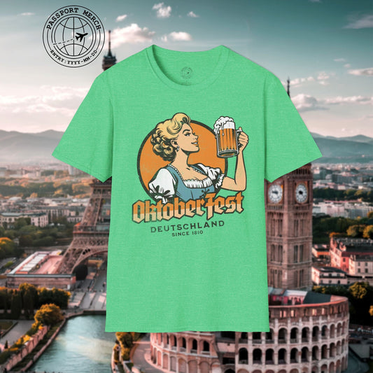 Vintage Oktoberfest Beer Maiden, Germany T-Shirt
