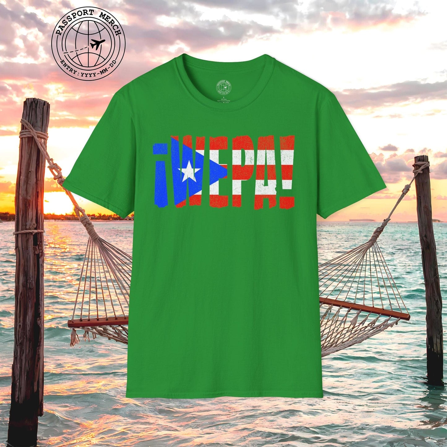 Wepa Puerto Rico Letter Flag T-Shirt