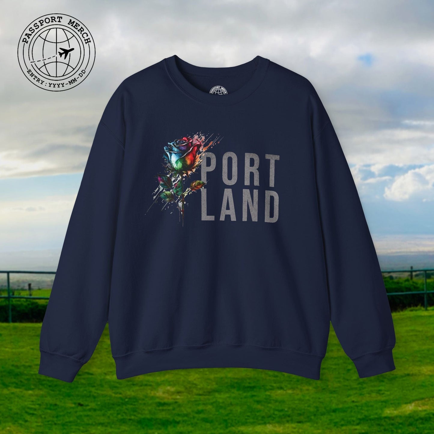 Portland Rose, Oregon Crewneck