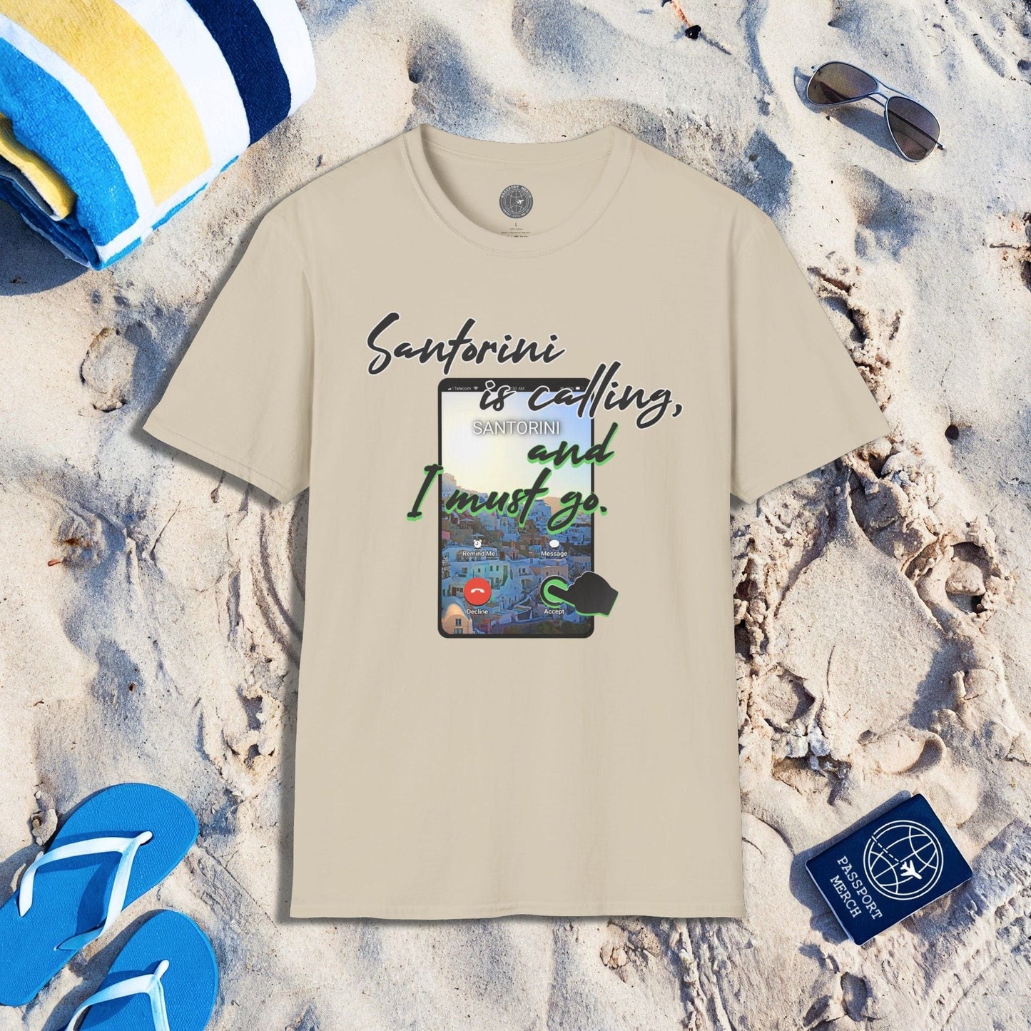 Santorini is calling, and I must go Greece T-Shirt