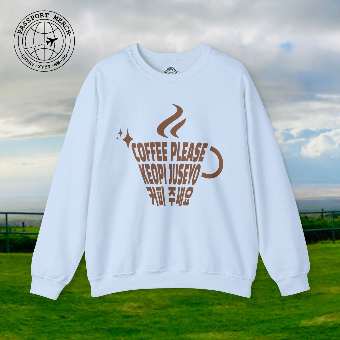 Coffee Please. Keopi Juseyo. Korea Crewneck
