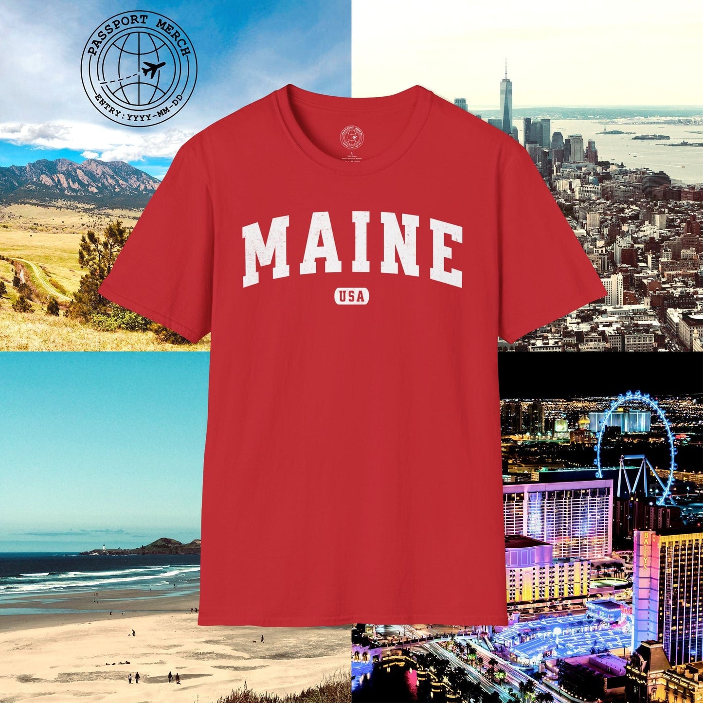 Classic Athletic, Maine (50 States Edition) T-Shirt