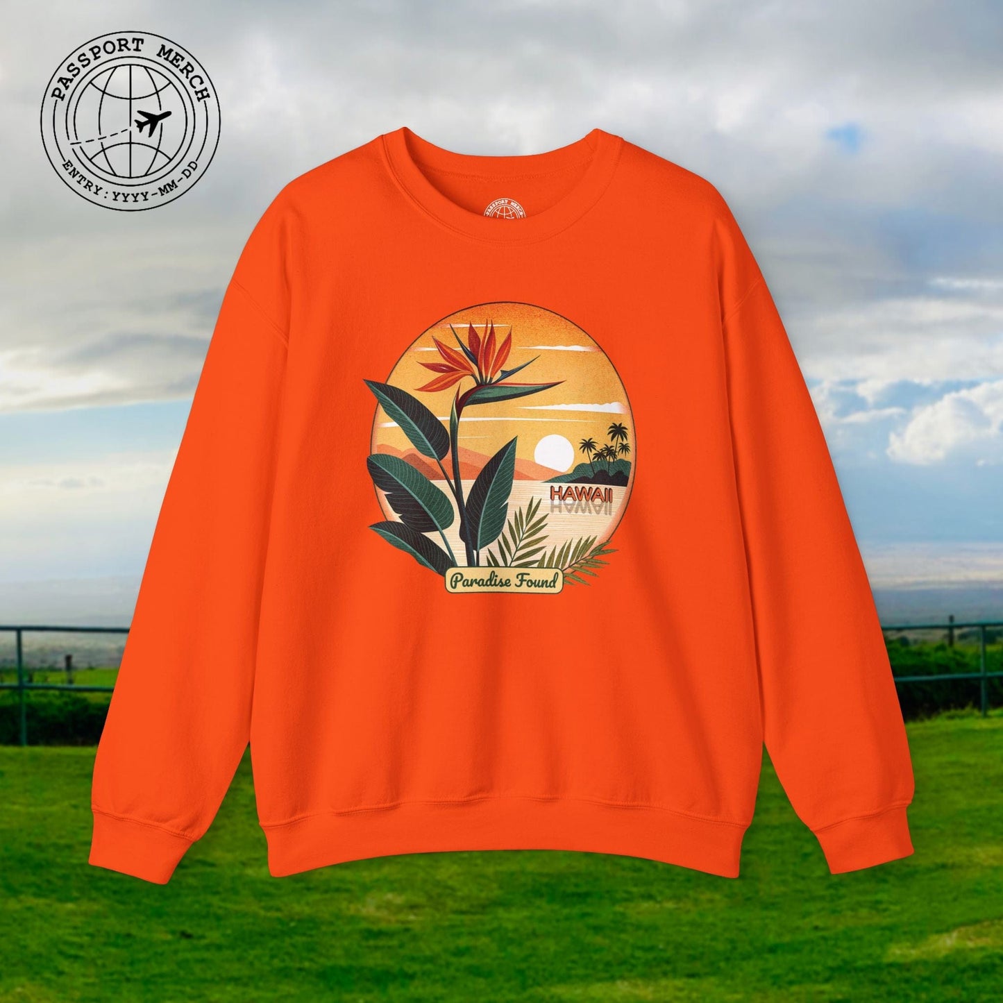 Retro (Bird of) Paradise Found, Hawaii Crewneck