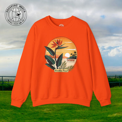 Retro (Bird of) Paradise Found, Hawaii Crewneck